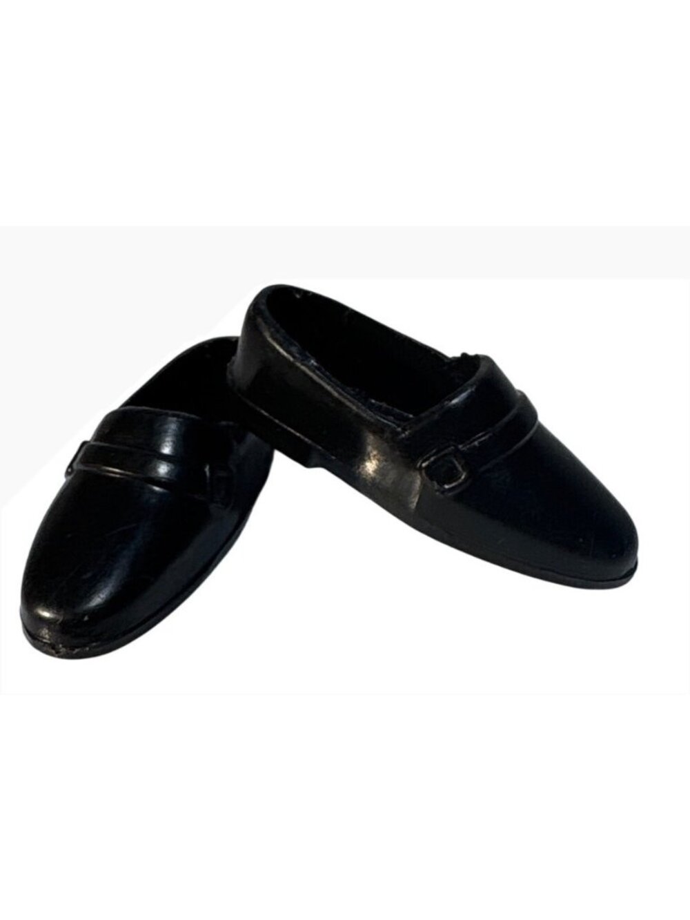 Vintage Barbie Mattel Ken Doll Black Loafers Shoes Hong Kong